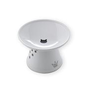 猫壱 ハッピーダイニング 猫用 脚付 フードボウル 浅広口タイプ 猫柄