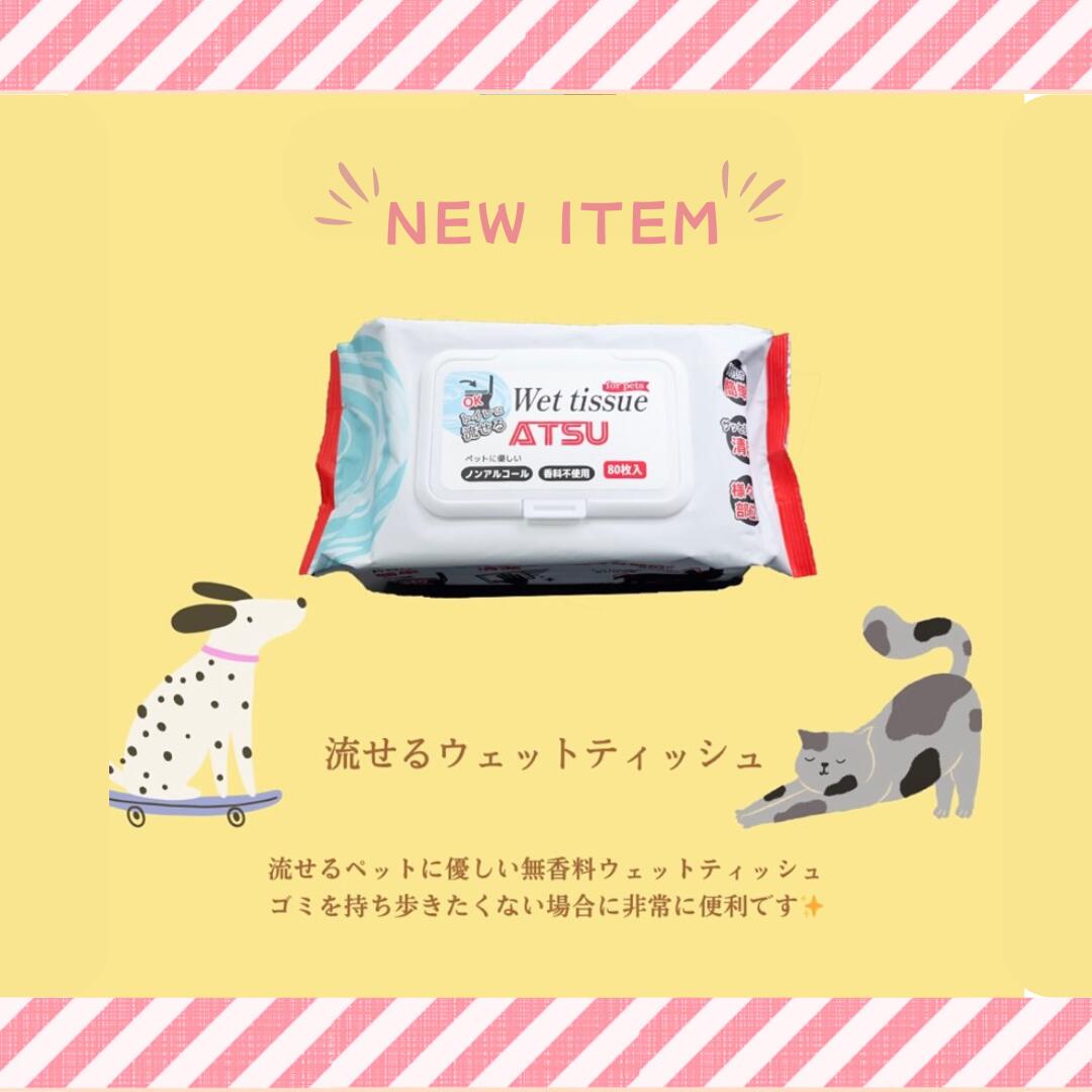 流せる ウェットティッシュ 80枚入り