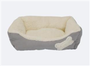 ボーンポイントベッド　グレー