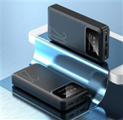 モバイルバッテリー 大容量 20000mAh 軽量 スマホ 充電器 LED残量表示 急速充電 照明機能付き