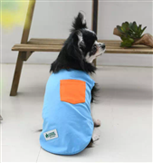 LOGOS ドッグシャツ ブルー  S