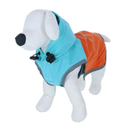 Calulu レインコート バイカラー ライトブルー×オレンジ