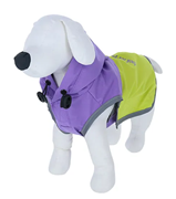 Calulu レインコート バイカラー パープル×イエロー