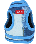EDWIN（エドウィン）パッチワークデニムプリントハーネス ライトブルー