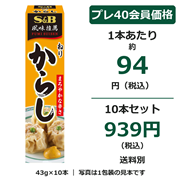 S&B ねりからし 43g×10本セット