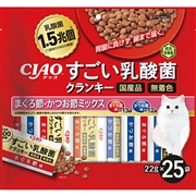 いなば 国産 CIAO チャオ すごい乳酸菌 クランキー まぐろ節・かつお節ミックス 22g×25袋