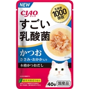 いなば 国産 CIAO すごい乳酸菌パウチ かつお ささみ・おかか入り 40g