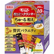 いなば 国産 CIAO チャオ 香り立つクランキー ちゅ～る和え 贅沢バラエティ 20g×10袋
