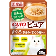 いなば 国産 CIAO ピュアパウチ まぐろ ささみ・まぐろ節入り 30g
