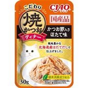 いなば 国産 CIAO こだわり焼かつおディナー かつお節入り ほたて味 30g