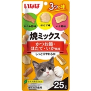 いなば 焼ミックス 3つの味 かつお節・ほたて・いか風味 25g