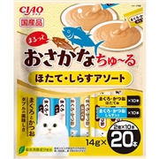 まるっとおさかなちゅーる ほたて・しらすアソート 14g×20P