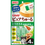 ピュアちゅーる とりささみ 緑黄色野菜入り ４本