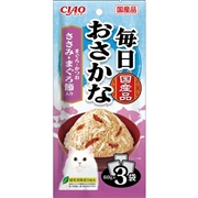 いなば 国産 CIAO チャオ 毎日おさかな まぐろ・かつお ささみ・まぐろ節入り 60g×3袋