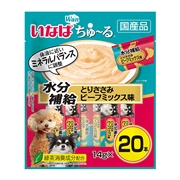 いなば 国産 ワンちゅーる 犬用 水分補給 とりささみ ビーフミックス 14g×20本