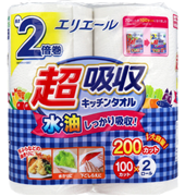 エリエール 超吸収 キッチンタオル  100カット×2ロール入り