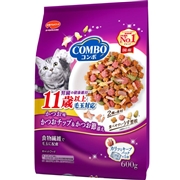 日本ペットフード 国産 コンボ キャット 毛玉対応 11歳以上 かつお味・かつおチップ・かつお節添え 600g(120g×5袋)