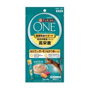 ピュリナワンキャット おやつ 総合栄養食バランス 高栄養 ほたて入りサーモン＆かつおペースト 14g×4本