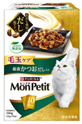 モンプチドライボックス 毛玉ケア 厳選かつおだし入り 190g (19g×10袋)
