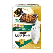 モンプチドライボックス 毛玉ケア 厳選かつおだし入り 190g (19g×10袋)