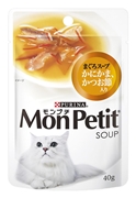 ネスレ ピュリナ モンプチスープパウチ まぐろスープ かにかま、かつお節入 40g