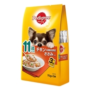 マース ペディグリー 11歳以上用 チキン＆緑黄色野菜＆ささみ入 70g×3袋