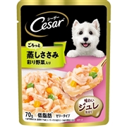 マース シーザー 低脂肪 蒸しささみ 野菜入 セリータイプ 70g