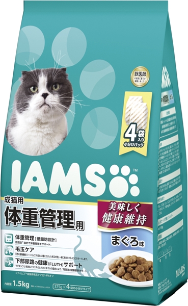 アイムス 体重管理 成猫用 マグロ 1.5kg 【定期購入】
