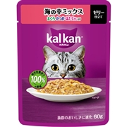 カルカン パウチ 海の幸ミックス まぐろ・かつお・ほたてだし入り 60g
