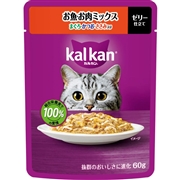カルカン パウチ お魚・お肉ミックス まぐろ・かつお・ささみ入り 60g