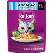 カルカン パウチ 4種のおいしさ まぐろ・たい・白身魚・さけ入り 60g