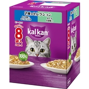 カルカン パウチ 2種のセレクション かつお節入りまぐろとささみ まぐろ白身魚入り 60g×8袋パック