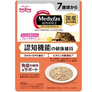ペットライン 国産 メディファスアドバンスウェット 認知機能の健康維持 7歳頃から まぐろと若鶏のささみ 40g