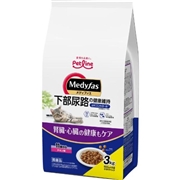 ペットライン 国産 メディファス 下部尿路・腎臓・心臓ケア 11歳から チキン味 3㎏