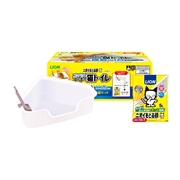 ライオン ニオイをとる砂 コンパクトコーナー猫トイレ 頭数＋1台 応援セット