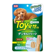 LION 国産 PETKISS Toy発想のデンタルトリーツ スリットブラシタイプ 超小型犬用 チキン味 6本