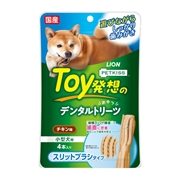 ライオン 国産 PETKISS Toy発想のデンタルトリーツ スリットブラシタイプ 小型犬用 チキン味 4本