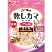 ペティオ 国産 キャットSNACK 乾しカマ かに味 7歳からの健康ケア 38g
