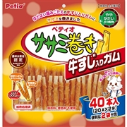 ペティオ ササミ巻き 牛すじ入りガム 40本入