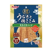 素材そのまうなぎ鶏ささみスライスハード 80g