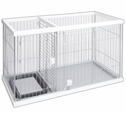 ペティオ トイレのしつけが出来る ドッグルームサークル ホワイト レギュラー