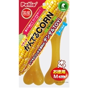 ペティオ 国産 犬用おもちゃ かんでるCORN チキン風味 M お徳用 2本入