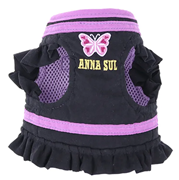 ANNA SUI （アナ スイ） バタフライ刺繍フリルハーネス ブラック