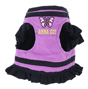 ANNA SUI （アナ スイ） バタフライ刺繍フリルハーネス パープル