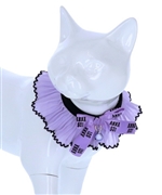 ANNA SUI（アナスイ）  猫用リボン付 シフォンプリーツ シュシュ首輪  ﾊﾟｰﾌﾟﾙ S