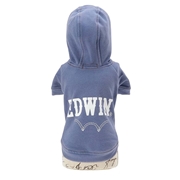 デニムライクパーカー ブルー S