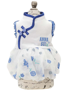 ANNA SUI （アナ スイ） パープルバタフライチャイナバルーンワンピ ホワイト