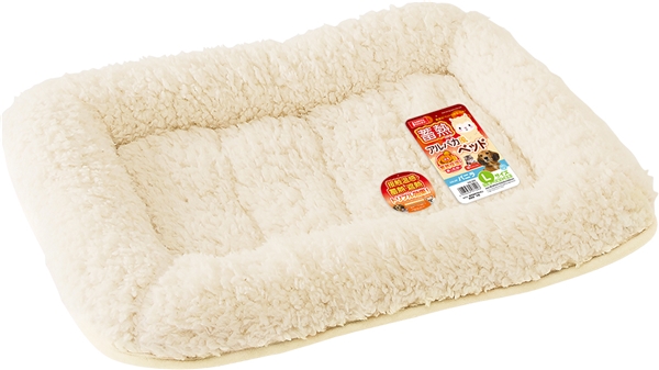 マルカン 蓄熱アルパカ風ベッド L バニラ