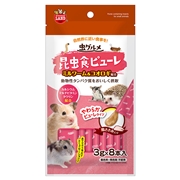 マルカン 虫グルメ 昆虫食ピューレ ミルワーム＆コオロギ 小動物用 8本