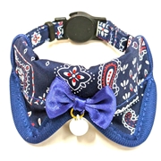 岡野製作所 ペイズリーエリ付キャット ネイビー